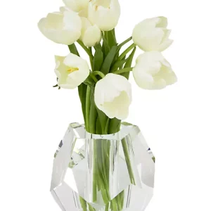 CrystalElegance Diamond Cut Crystal Vase