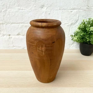 RusticRoots Wooden Barrel Vase